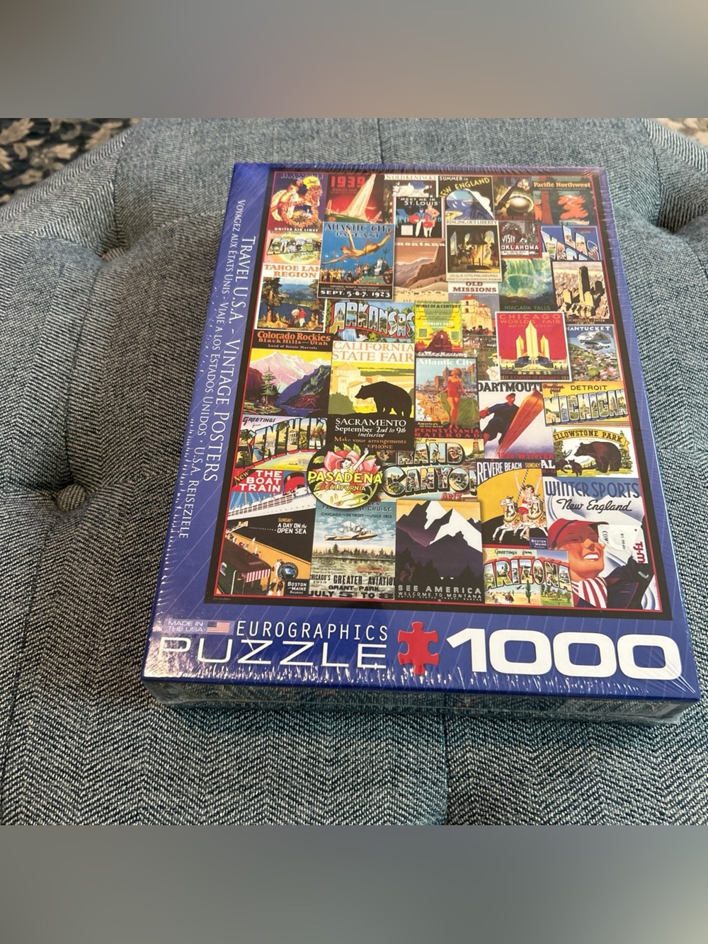 Eurographics Travel USA - Vintage Posters 1000 Piece Jigsaw Puzzle - New